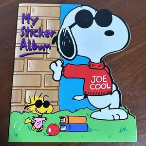 Vintage Sandylion Sticker Album Snoopy Joe Cool Peanuts 20 Pages Unused